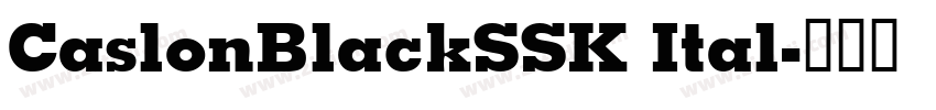 CaslonBlackSSK Ital字体转换
